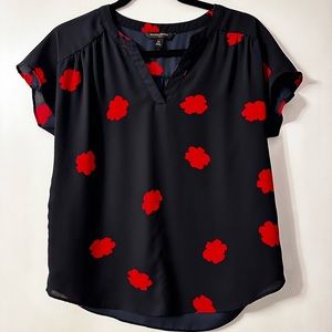 Blue and red Banana Republic top.